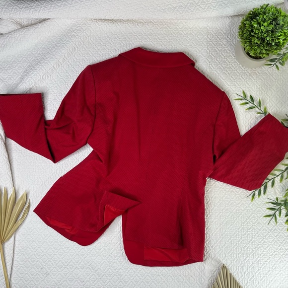The Limited Red Polka Dots Blazer, Size S - Picture 8 of 10